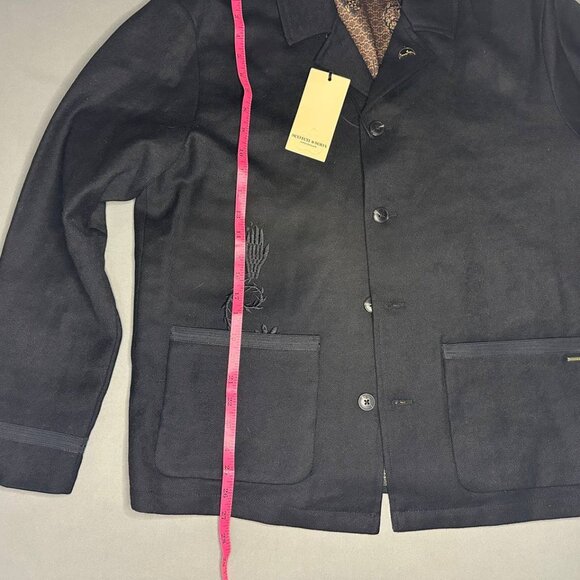 Brand New Scotch Soda Men's Embroidered Wool-Blend Blazer Size M - Picture 11 of 13